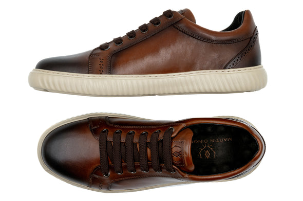 CountryAire Saddle Leather Sneaker - Bourbon