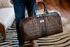 Rudyard American Alligator Polocrosse Duffel - Vintage Chestnut