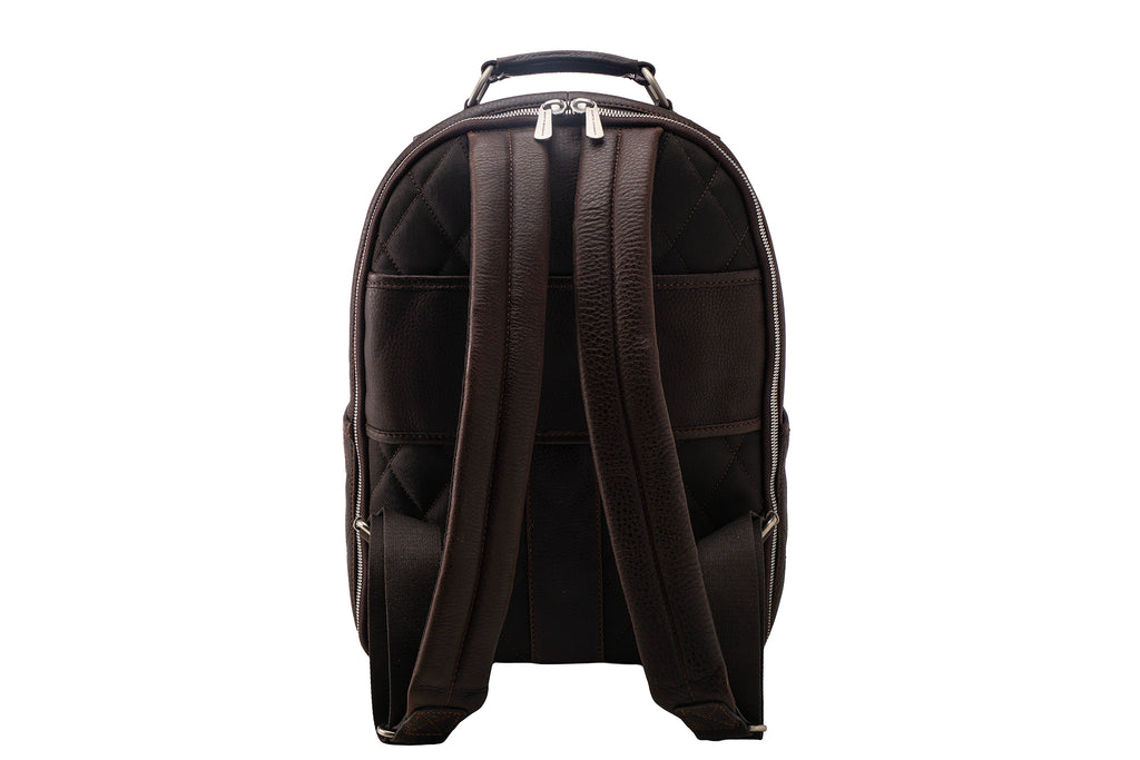 Rudyard Saddle Leather Globe Trotter Backpack - Chocolate