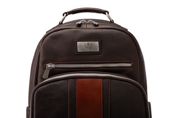 Rudyard Saddle Leather Globe Trotter Backpack - Chocolate