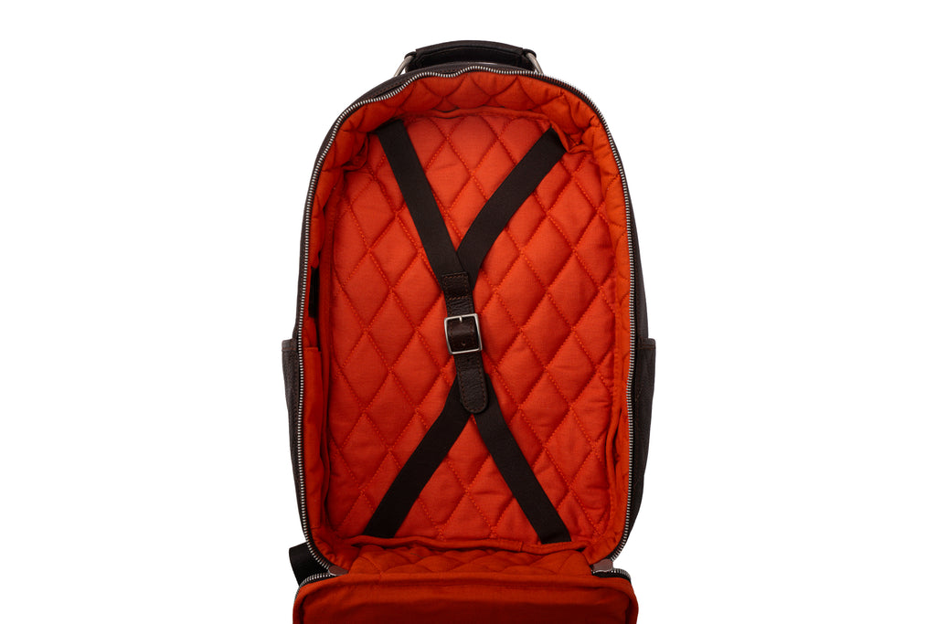 Rudyard Saddle Leather Globe Trotter Backpack - Chocolate