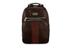 Front view of Rudyard Tumbled Saddle Leather Globe Trotter Backpack - Chocolate