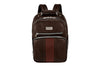 Top view of Rudyard Tumbled Saddle Leather Globe Trotter Backpack - Chocolate