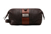Rudyard Saddle Leather Lodge Shave Case - Chocolate