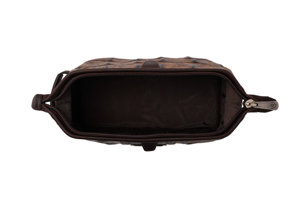 Safari Nile Crocodile Grain Shave Case - Burnt Pecan