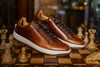 Old Row Oiled Saddle Leather Sneakers - Cigar