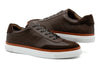 Hudson Tumbled Glove Leather Sneakers - Walnut