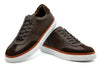 Hudson Tumbled Glove Leather Sneakers - Walnut