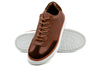 Hudson Tumbled Glove Leather Sneakers - Whiskey