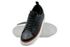 Harrison Tumbled Saddle Leather Sneakers - Black