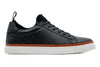 Harrison Tumbled Saddle Leather Sneakers - Black