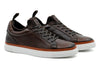 Harrison Tumbled Saddle Leather Sneakers - Walnut