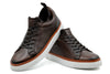 Harrison Tumbled Saddle Leather Sneakers - Walnut