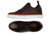 Harrison Tumbled Saddle Leather Sneakers - Walnut