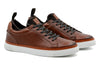 Harrison Tumbled Saddle Leather Sneakers - Chestnut