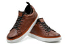 Harrison Tumbled Saddle Leather Sneakers - Chestnut