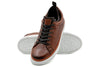 Harrison Tumbled Saddle Leather Sneakers - Chestnut