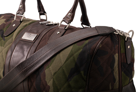Field Waxed Cotton Duffel - Green Camo