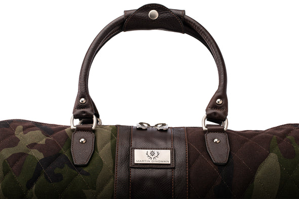 Field Waxed Cotton Duffel - Green Camo