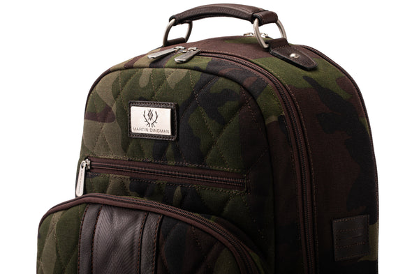 Field Waxed Cotton Backpack - Green Camo