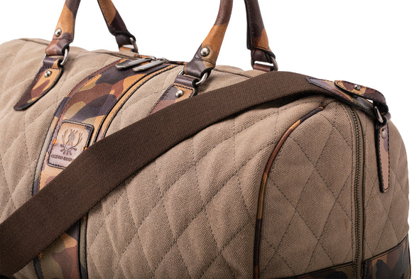 Woodland Quilted Oxford Canvas Duffel - River Rock