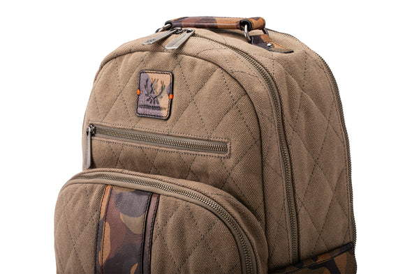 Woodland Quilted Oxford Canvas Backpack - River Rock