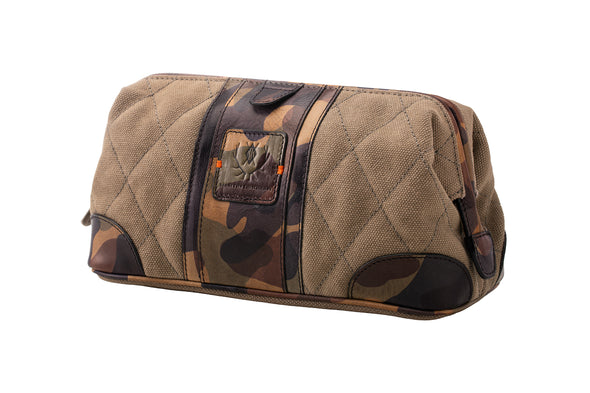 Woodland Quilted Oxford Canvas Shave Case - River Rock