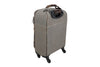Back Side View of Woodland Quilted Oxford Canvas Trolley - Stone with Camo Saddle Leather Trim