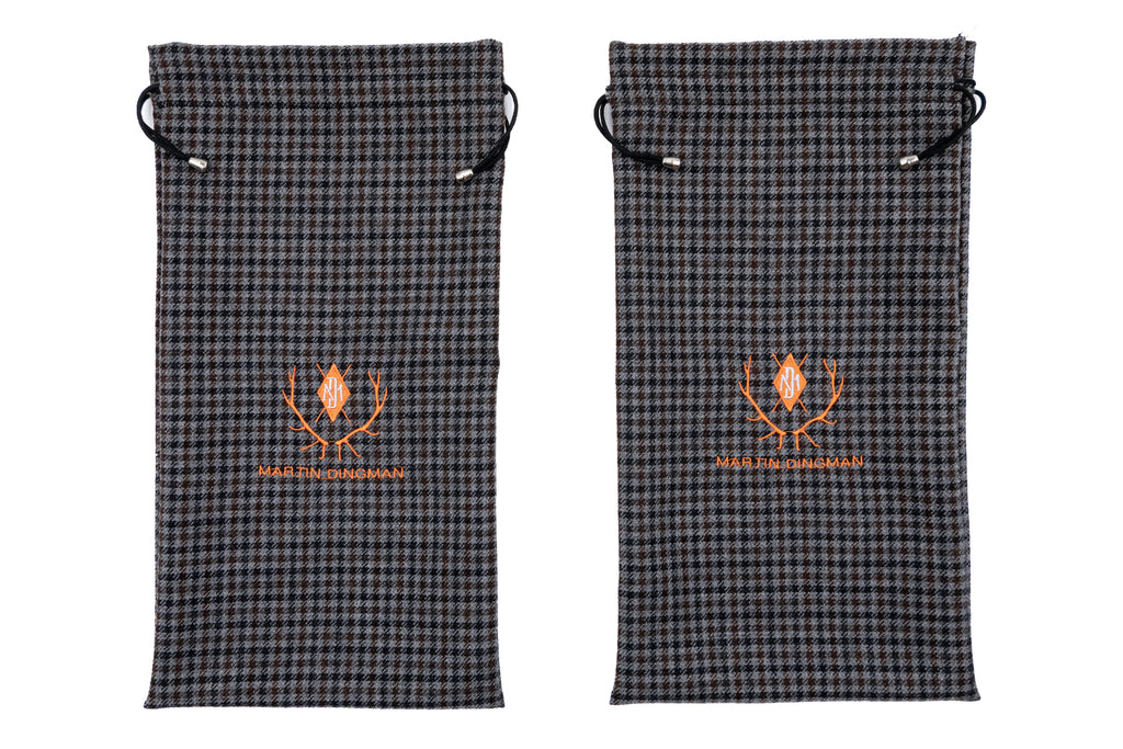 Tweed Shoe Bag - Charcoal Check