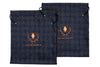 Tweed Boot Bag - Navy/Brown