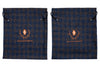 Tweed Boot Bag - Navy/Brown