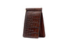 Anthony Alligator Grain Credit Card Money Clip - Brown