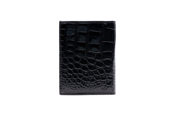 Anthony Alligator Grain ID Wallet - Black