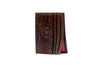 Anthony Alligator Grain Executive ID Card Case - Brown