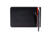 Edward Saddle Leather Credit Card Money Clip - Black