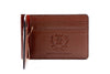 Edward Saddle Leather Credit Card Money Clip - Saddle Tan