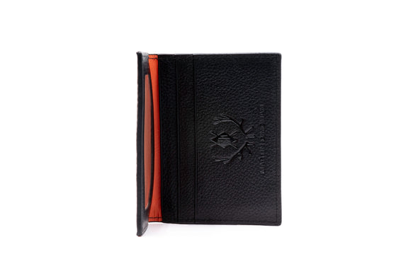 Edward Saddle Leather ID Wallet - Black