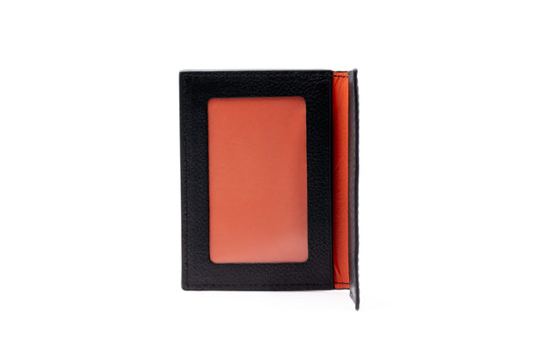 Edward Saddle Leather ID Wallet - Black