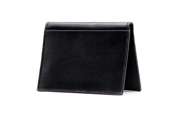 Edward Saddle Leather ID Wallet - Black