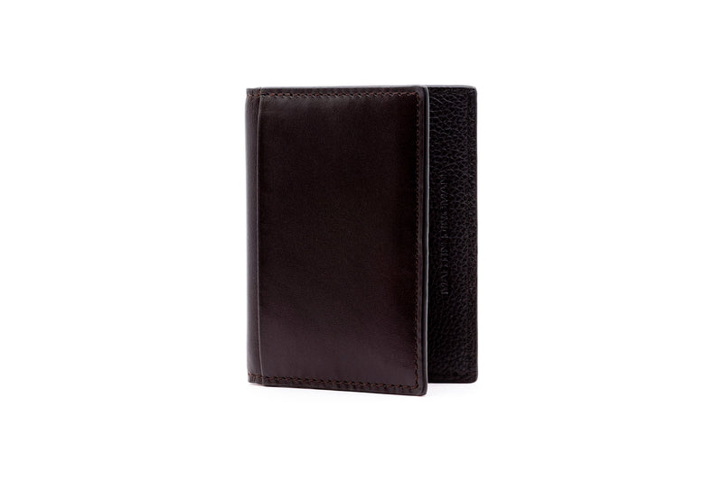 Edward Saddle Leather ID Wallet - Chocolate