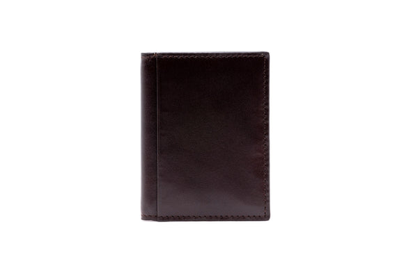 Edward Saddle Leather ID Wallet - Chocolate