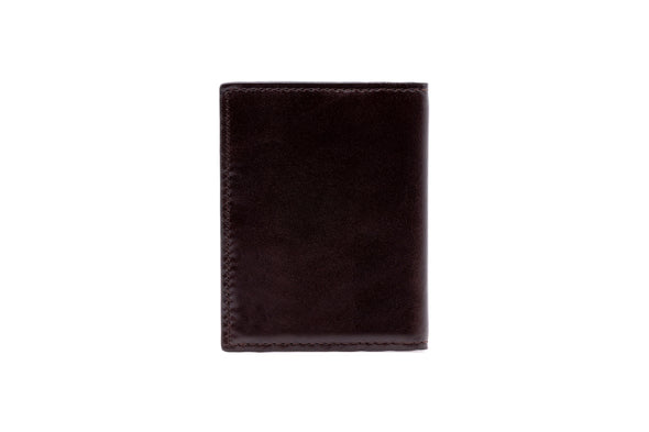 Edward Saddle Leather ID Wallet - Chocolate