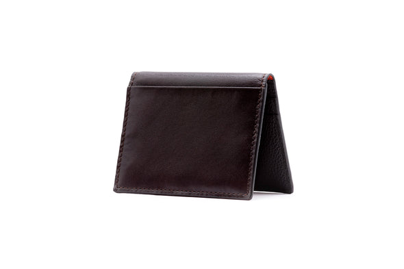 Edward Saddle Leather ID Wallet - Chocolate