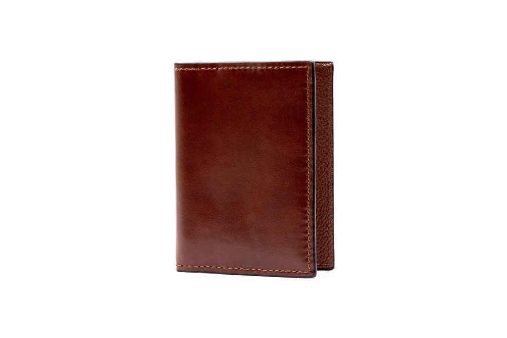 Edward Saddle Leather ID Wallet - Saddle Tan
