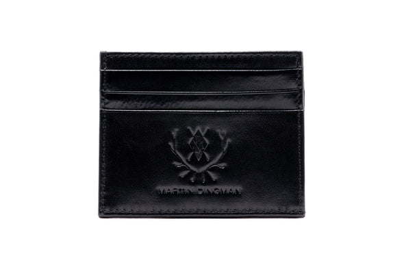 Edward Saddle Leather Executive ID Card Case - Black