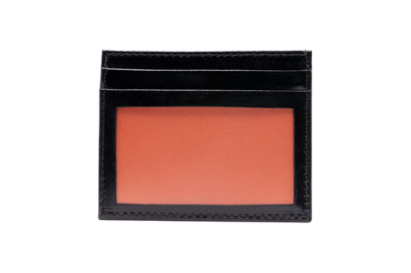 Edward Saddle Leather Executive ID Card Case - Black