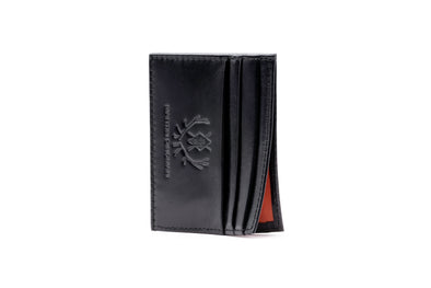 Edward Saddle Leather Executive ID Card Case - Black