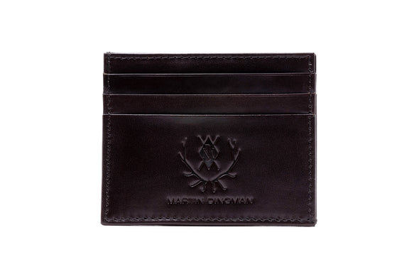 Edward Saddle Leather Executive ID Card Case - Chocolate