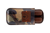 Havana Italian Saddle Leather Cigar Case - Grey Camo