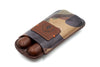 Havana Italian Saddle Leather Cigar Case - Grey Camo